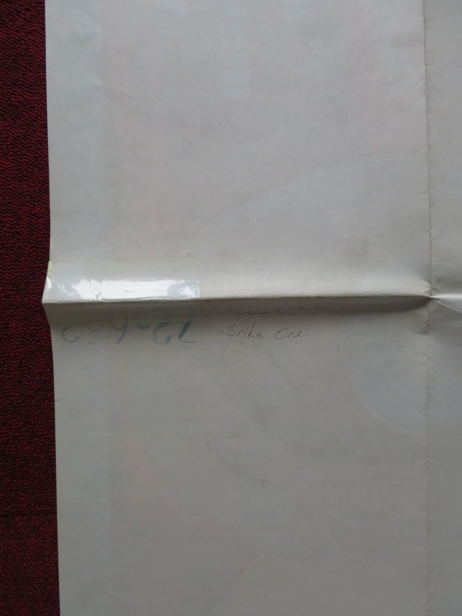 ERIKA ONE FOLDED US ONE SHEET POSTER INGA LARSEN 1969 - Rendezvous Cinema