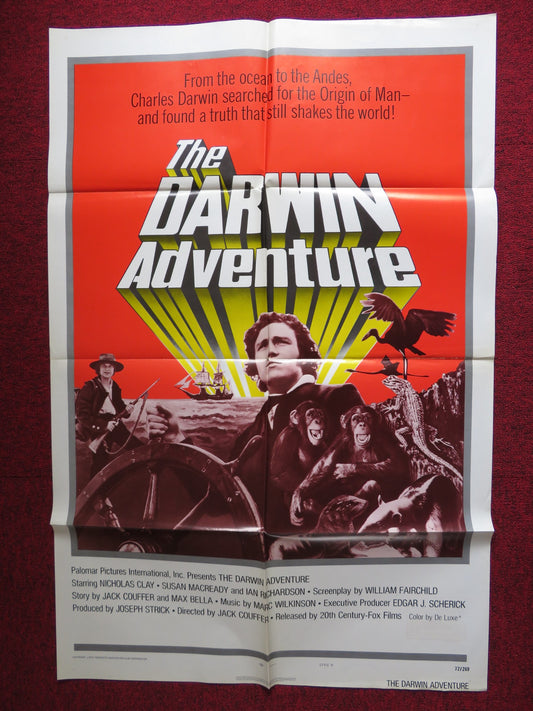 THE DARWIN ADVENTURE - STYLE B FOLDED US ONE SHEET POSTER NICHOLAS CLAY 1972 - Rendezvous Cinema