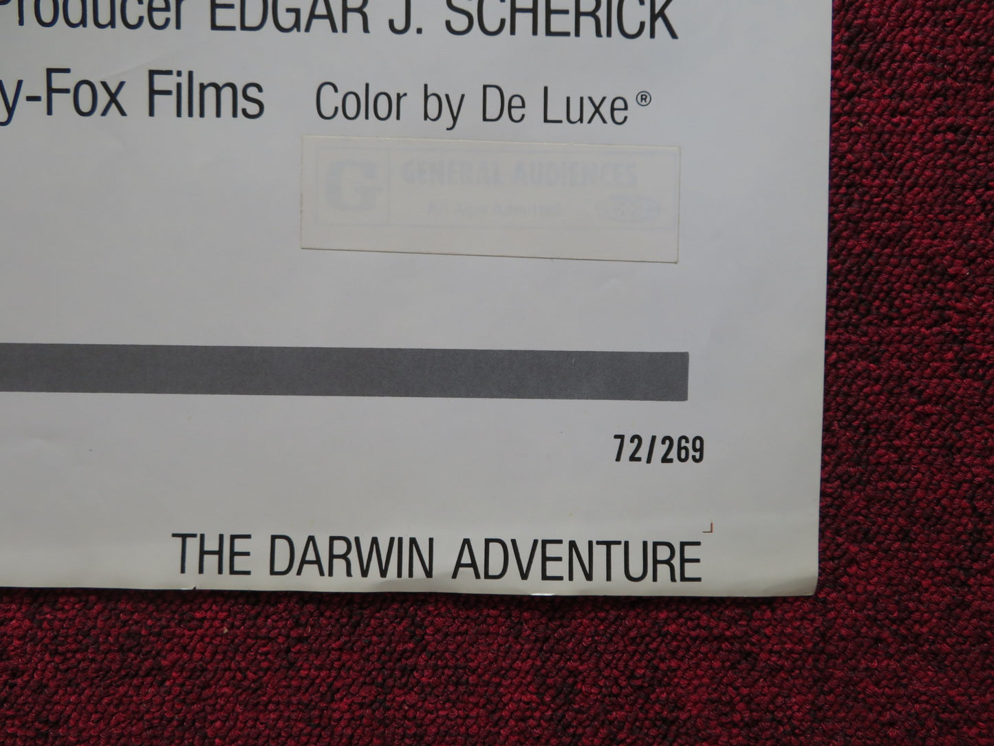 THE DARWIN ADVENTURE - STYLE B FOLDED US ONE SHEET POSTER NICHOLAS CLAY 1972 - Rendezvous Cinema