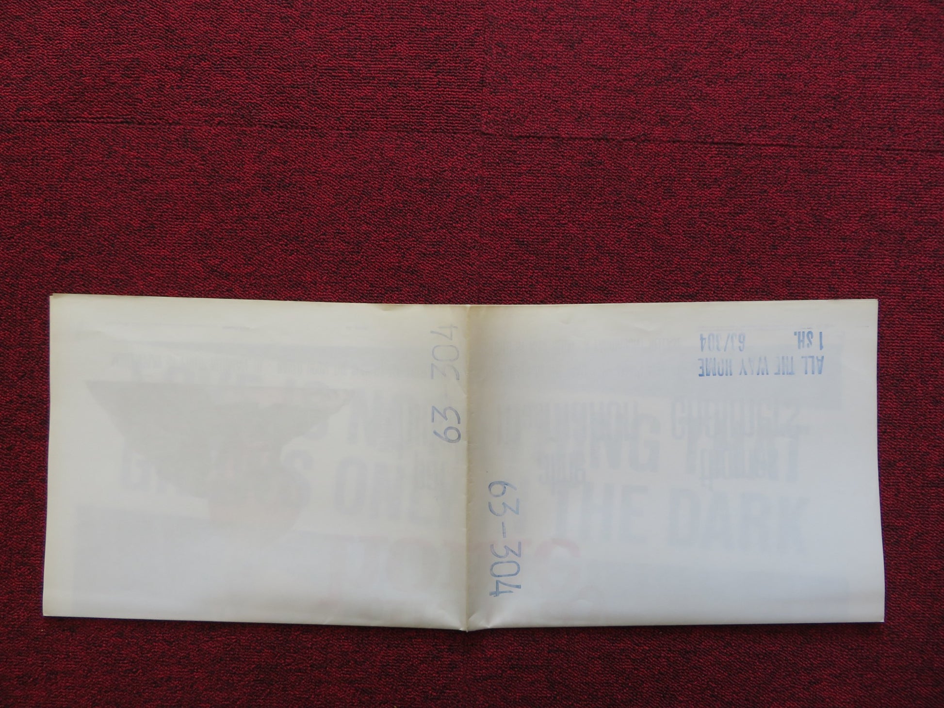 ALL THE WAY HOME FOLDED US ONE SHEET POSTER JEAN SIMMONS ROBERT PRESTON 1963 - Rendezvous Cinema