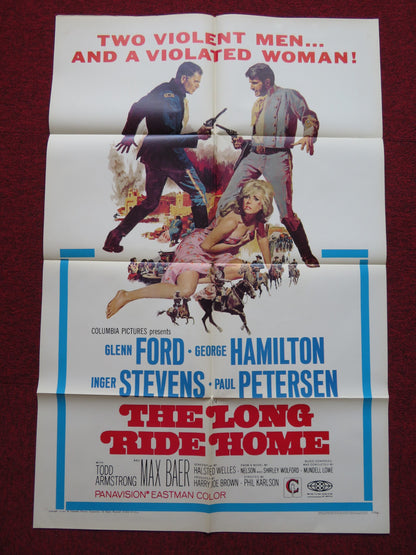 THE LONG RIDE HOME FOLDED US ONE SHEET POSTER GLEN FORD GEORGE HAMILTON 1967 - Rendezvous Cinema