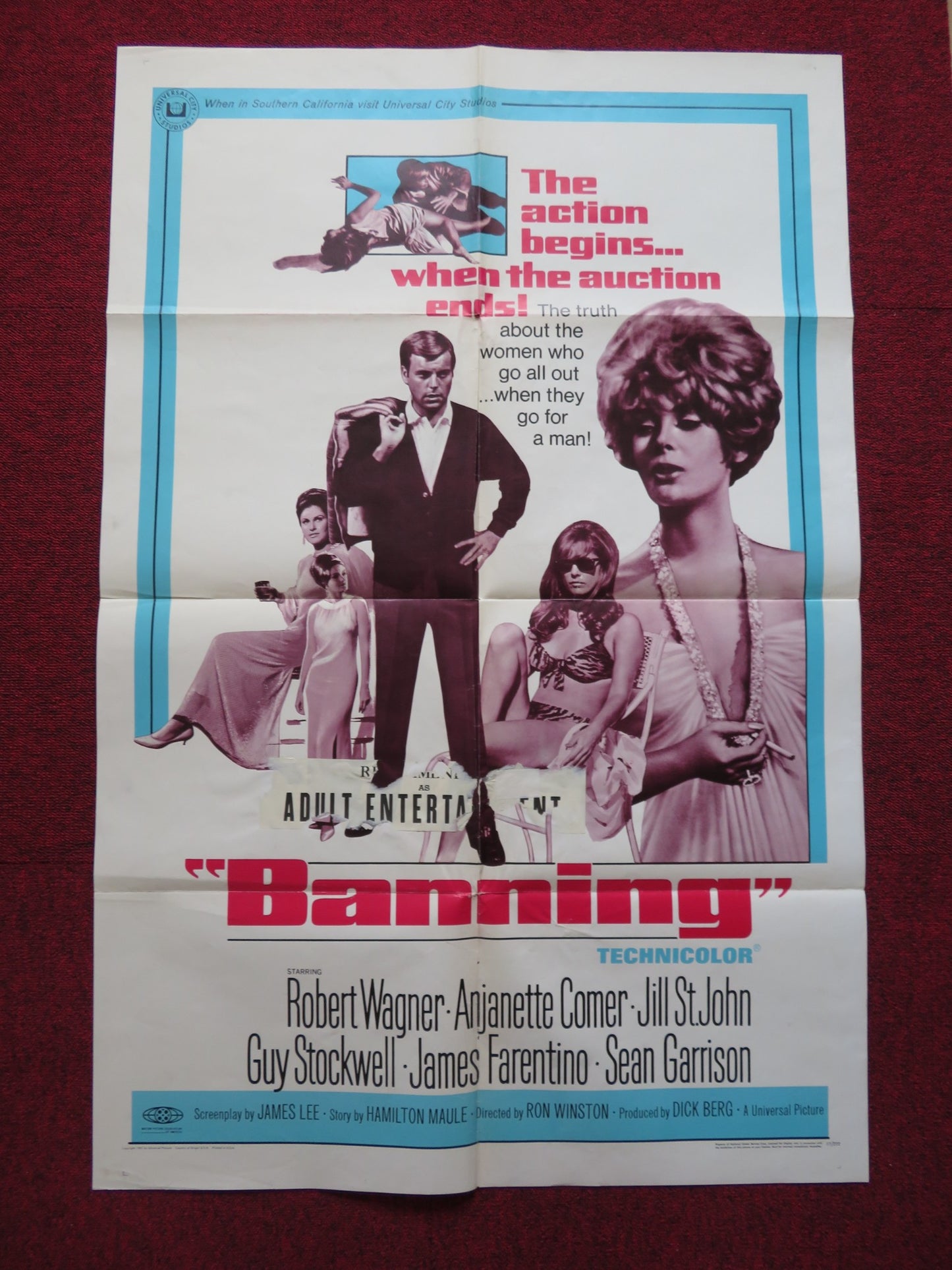 BANNING FOLDED US ONE SHEET POSTER ROBERT WAGNER ANJANETTE COMER 1967 - Rendezvous Cinema