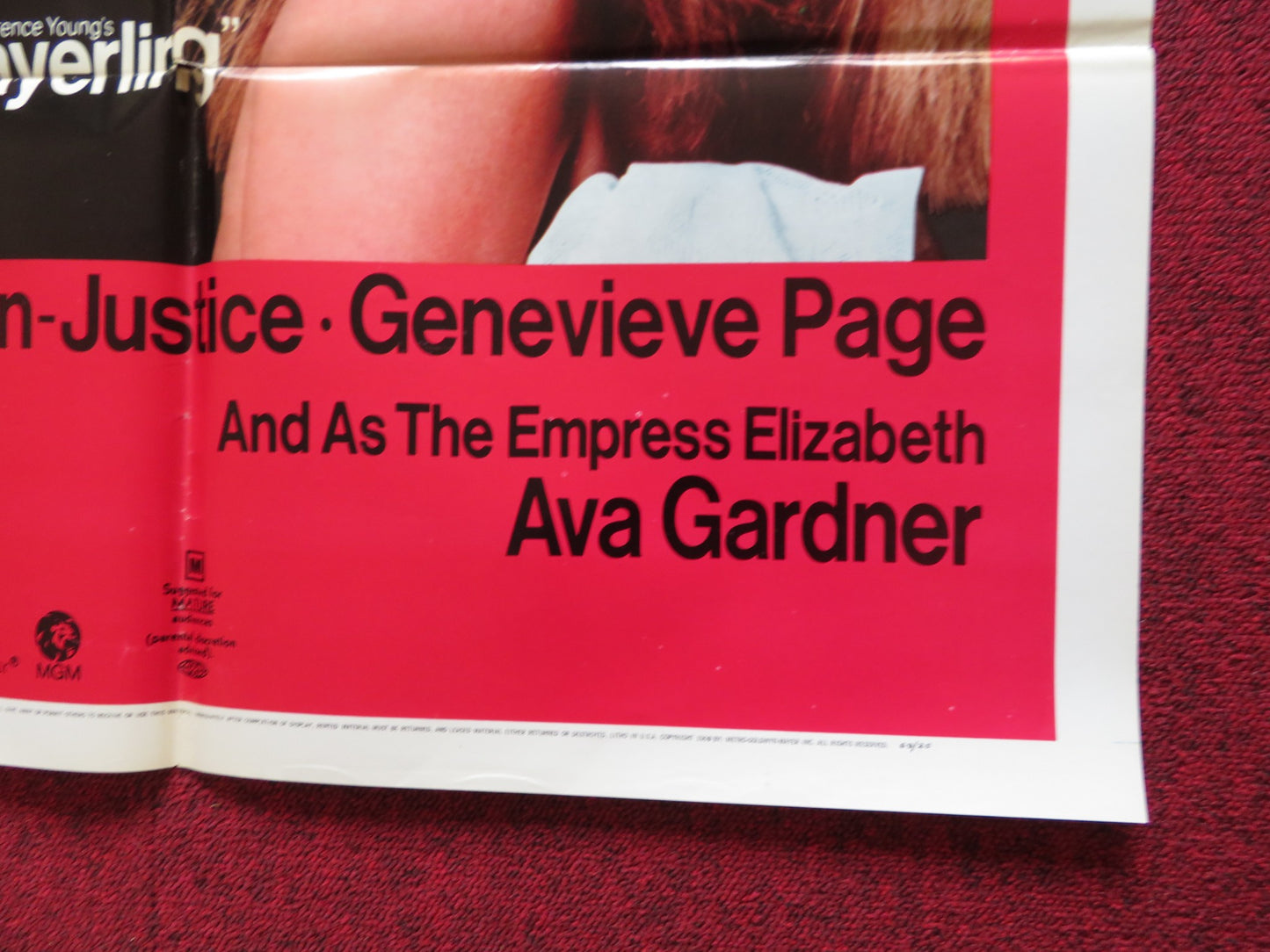 MAYERLING FOLDED US ONE SHEET POSTER OMAR SHARIF CATHERINE DENEUVE 1969 - Rendezvous Cinema