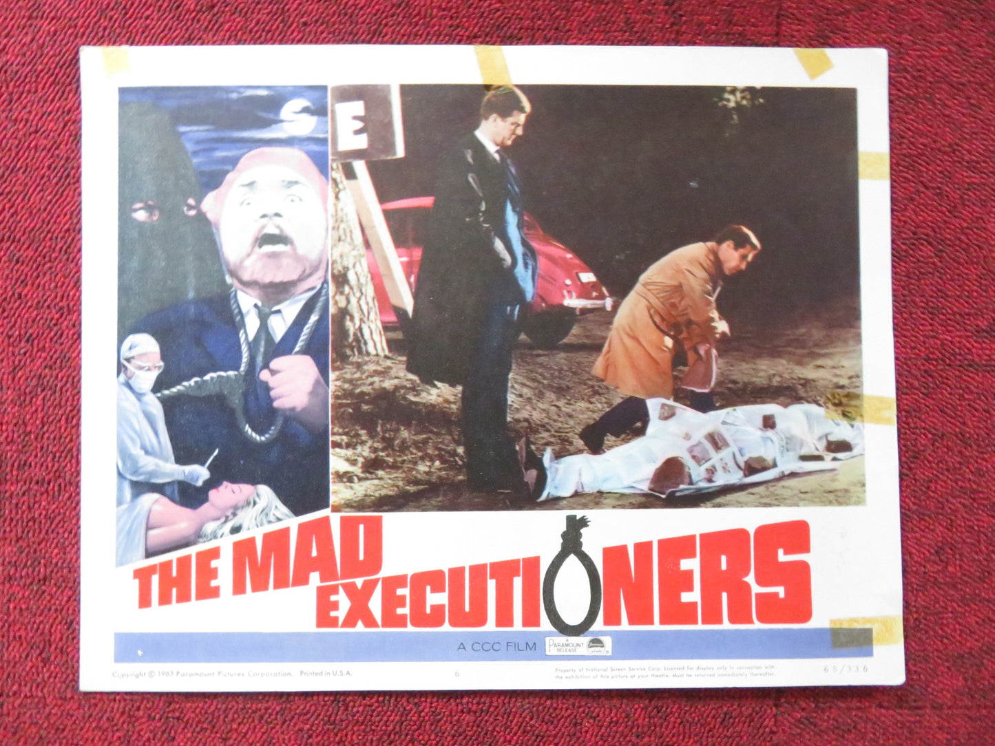THE MAD EXECUTIONERS US LOBBY CARD FULL SET HANSJORG FELMY MARIA PERSCHY 1965