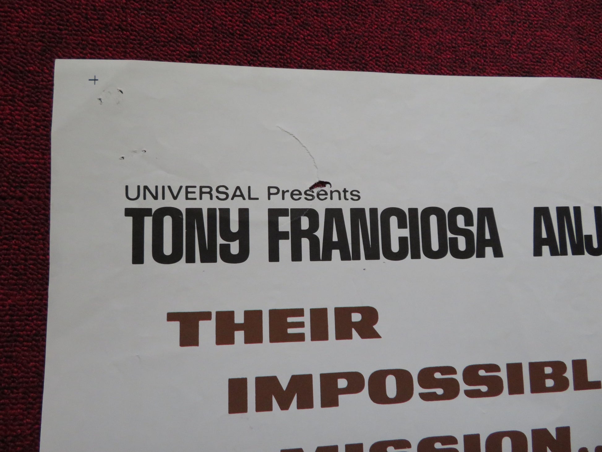 IN ENEMY COUNTRY FOLDED US ONE SHEET POSTER ANTHONY FRANCIOSA A. COMER 1968 - Rendezvous Cinema