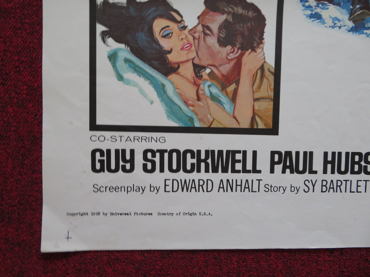 IN ENEMY COUNTRY FOLDED US ONE SHEET POSTER ANTHONY FRANCIOSA A. COMER 1968 - Rendezvous Cinema