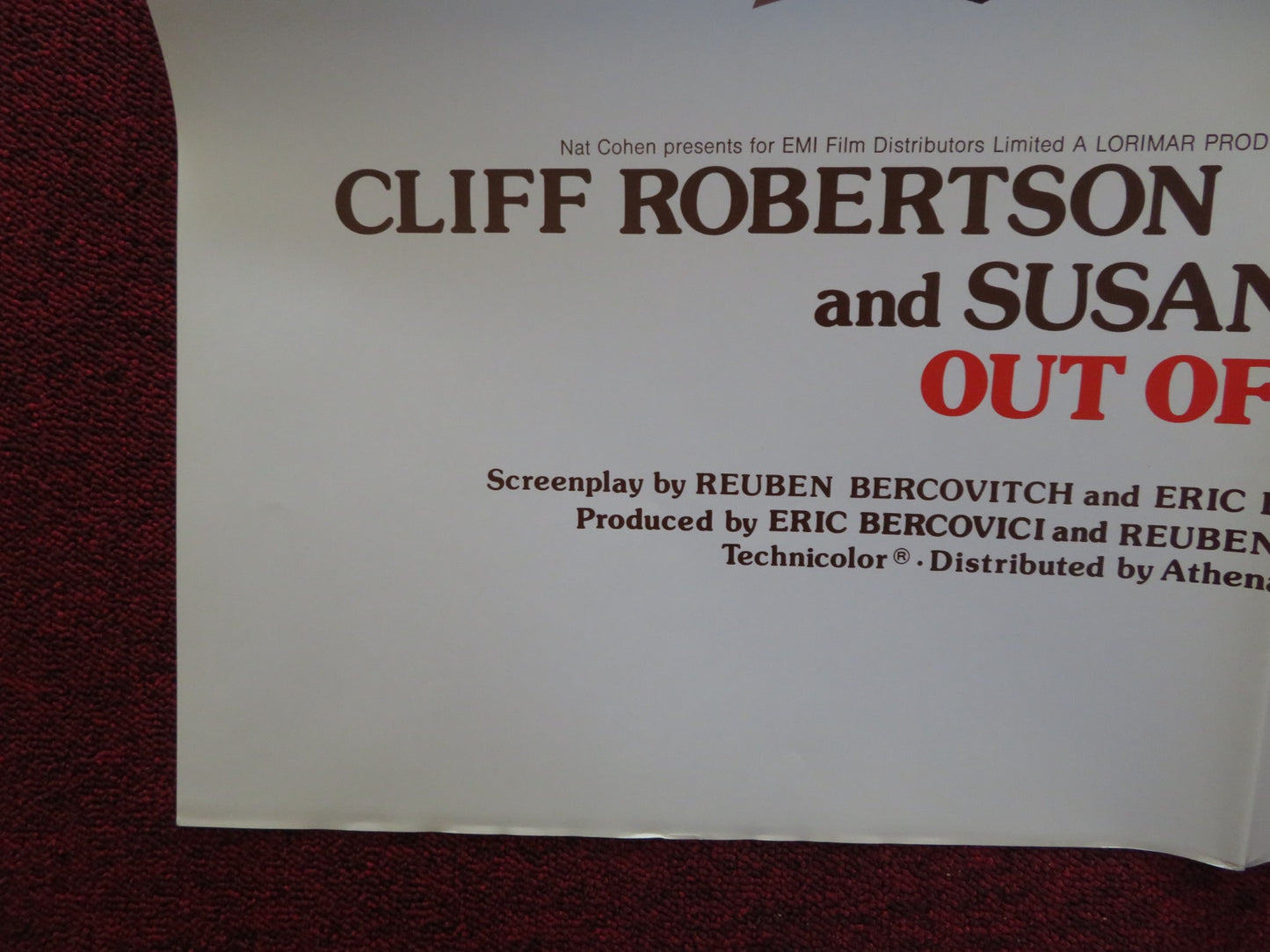OUT OF SEASON FOLDED US ONE SHEET POSTER CLIFF ROBERTSON VANESSA REDGRAVE 1975 - Rendezvous Cinema