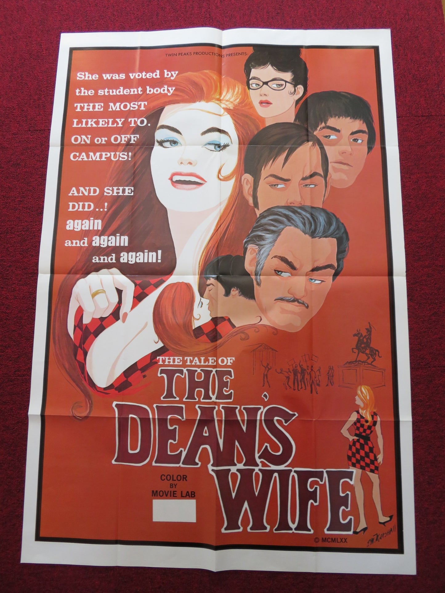 THE TALE OF THE DEANS WIFE FOLDED US ONE SHEET POSTER LUANNE ROBERTS 1974 - Rendezvous Cinema
