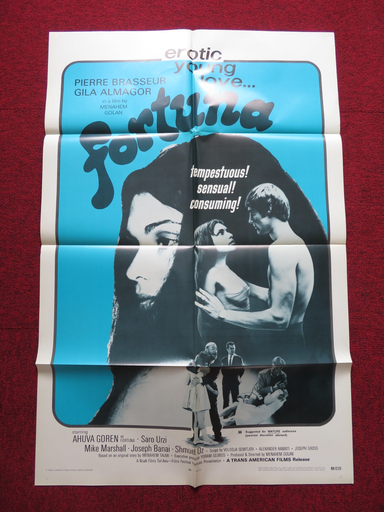 FORTUNA FOLDED US ONE SHEET POSTER AHUVA GOREN GILA ALGAMOR 1969 - Rendezvous Cinema