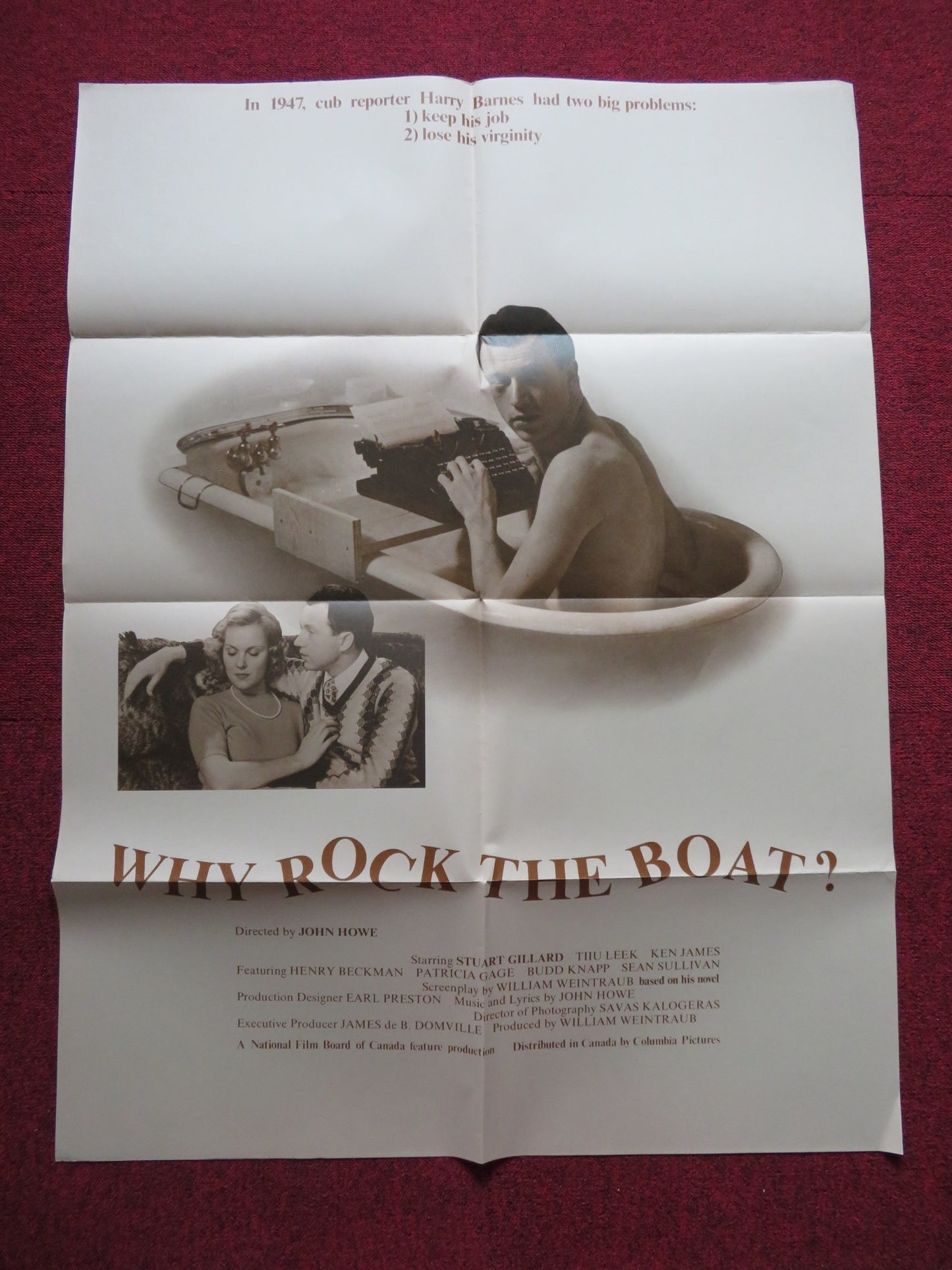 WHY ROCK THE BOAT FOLDED US ONE SHEET POSTER STUART GILLARD TIIU LEEK 1974 - Rendezvous Cinema