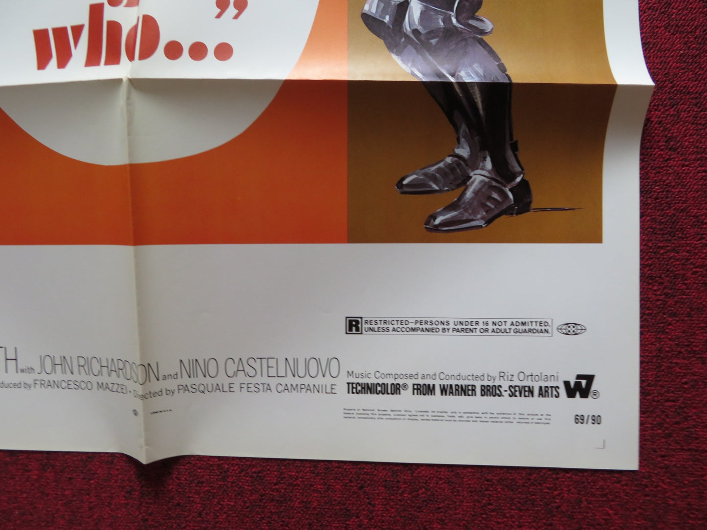 ON MY WAY TO THE CRUSADES, I MET A GIRL WHO... FOLDED US ONE SHEET POSTER 1969 - Rendezvous Cinema