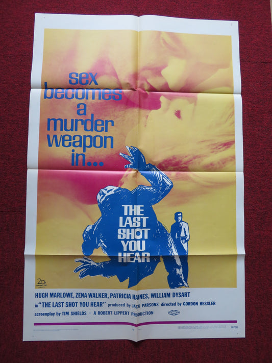 THE LAST SHOT YOU HEAR FOLDED US ONE SHEET POSTER HUGH MARLOWE ZENA WALKER 1968 - Rendezvous Cinema