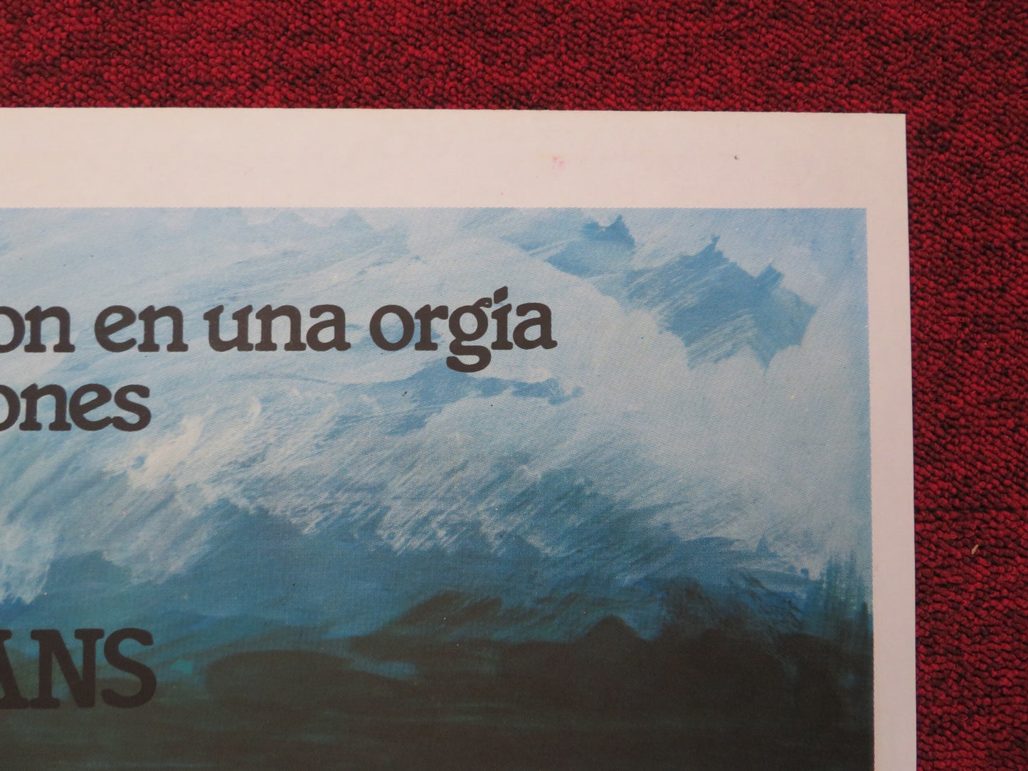 ORGASMO CALIENTE FOLDED SPANISH POSTER RAQUEL EVANS JOSE ANTONIO CEINOS 1981