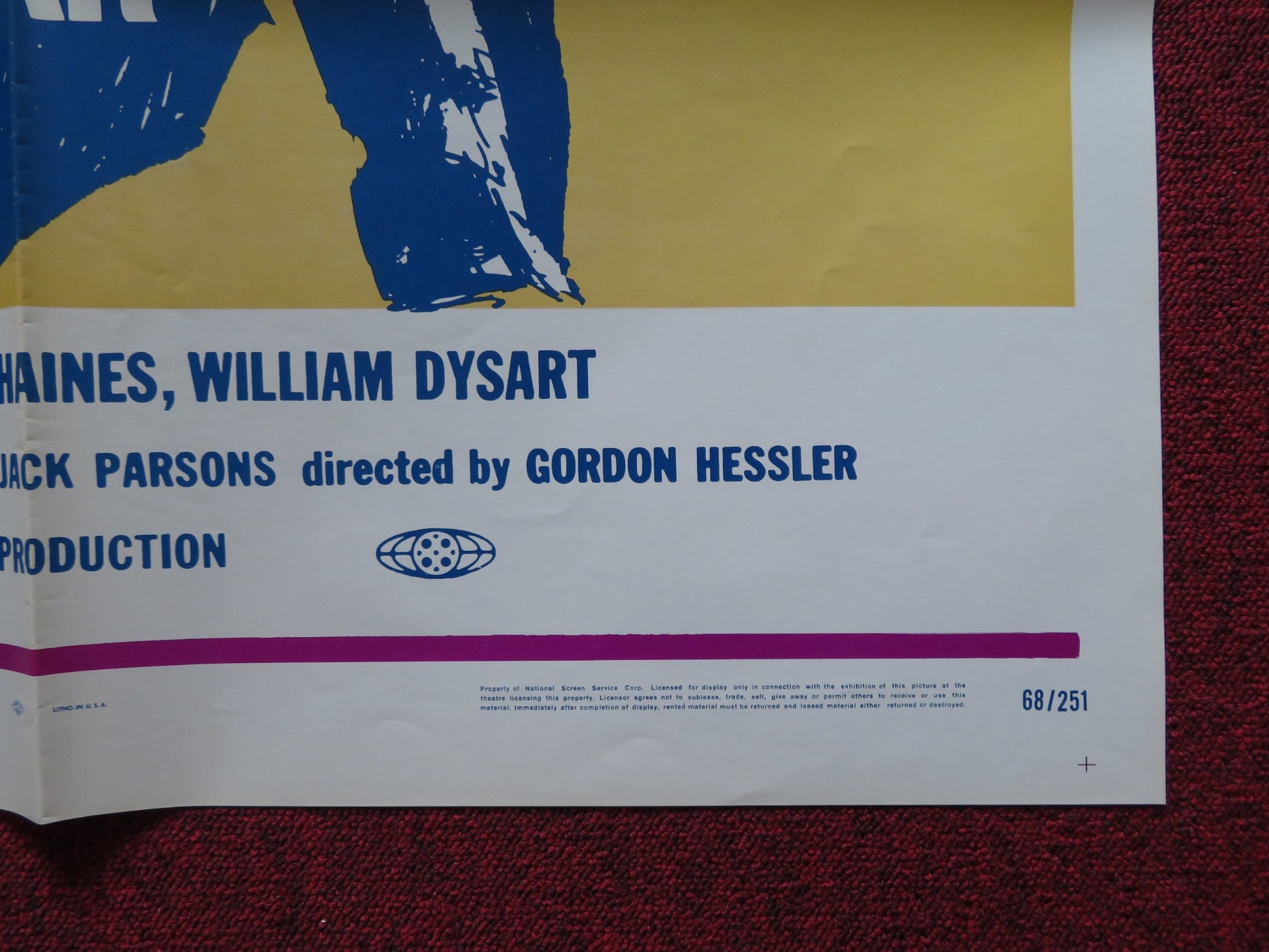 THE LAST SHOT YOU HEAR FOLDED US ONE SHEET POSTER HUGH MARLOWE ZENA WALKER 1968 - Rendezvous Cinema