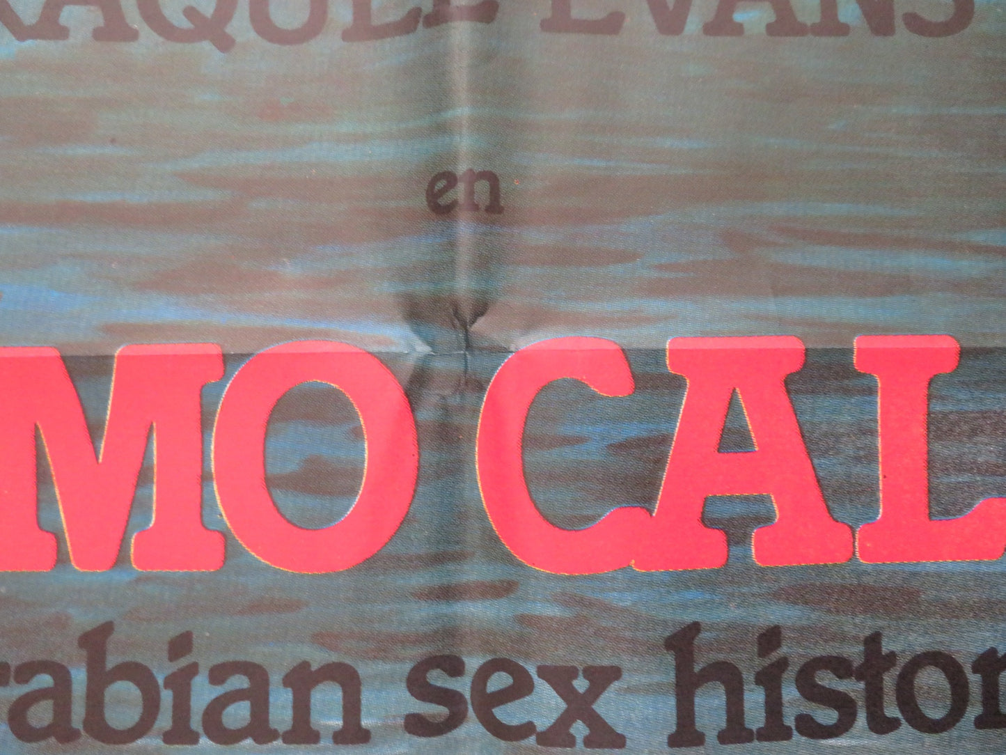 ORGASMO CALIENTE FOLDED SPANISH POSTER RAQUEL EVANS JOSE ANTONIO CEINOS 1981