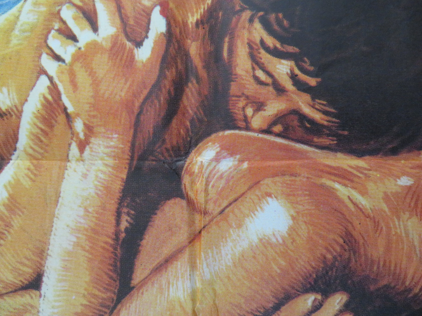 ORGASMO CALIENTE FOLDED SPANISH POSTER RAQUEL EVANS JOSE ANTONIO CEINOS 1981