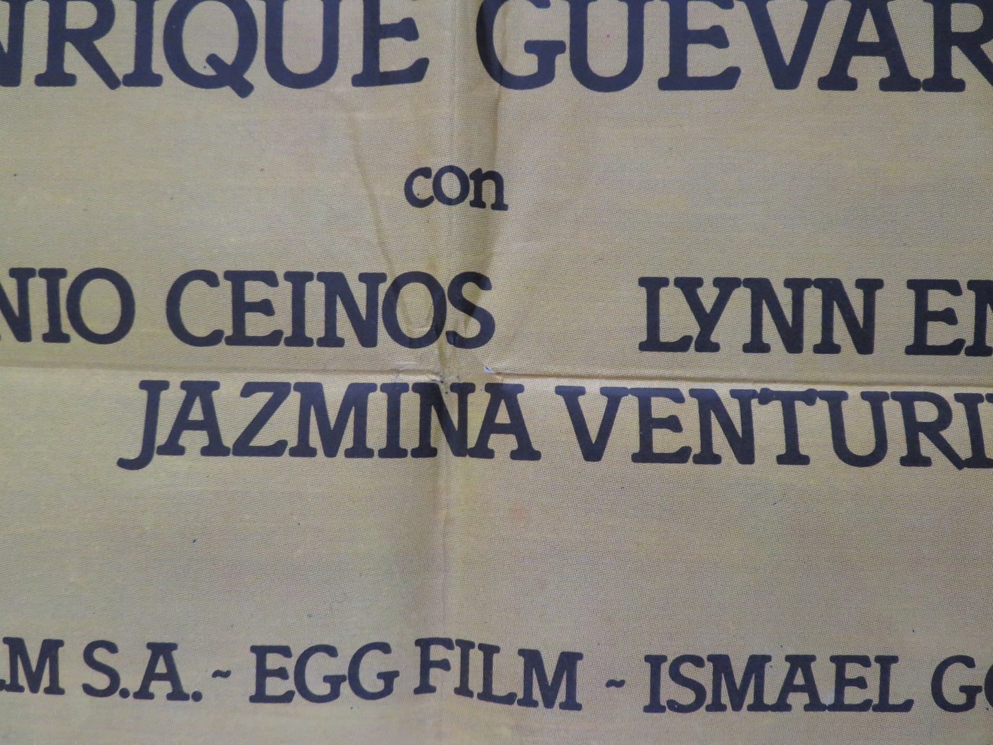 ORGASMO CALIENTE FOLDED SPANISH POSTER RAQUEL EVANS JOSE ANTONIO CEINOS 1981