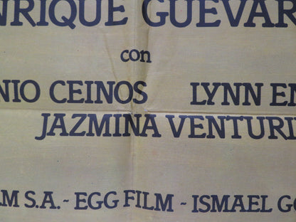 ORGASMO CALIENTE FOLDED SPANISH POSTER RAQUEL EVANS JOSE ANTONIO CEINOS 1981