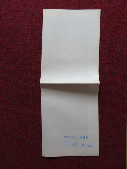TWO GENTLEMEN SHARING FOLDED US ONE SHEET POSTER ROBIN PHILLIPS JUDY GEESON 1969 - Rendezvous Cinema