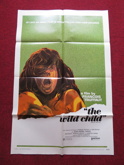 THE WILD CHILD FOLDED US ONE SHEET POSTER JEAN-PIERRE CARGOL 1970 - Rendezvous Cinema
