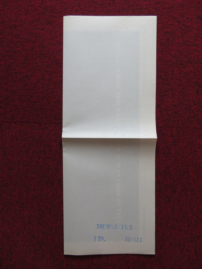 THE WILD CHILD FOLDED US ONE SHEET POSTER JEAN-PIERRE CARGOL 1970 - Rendezvous Cinema