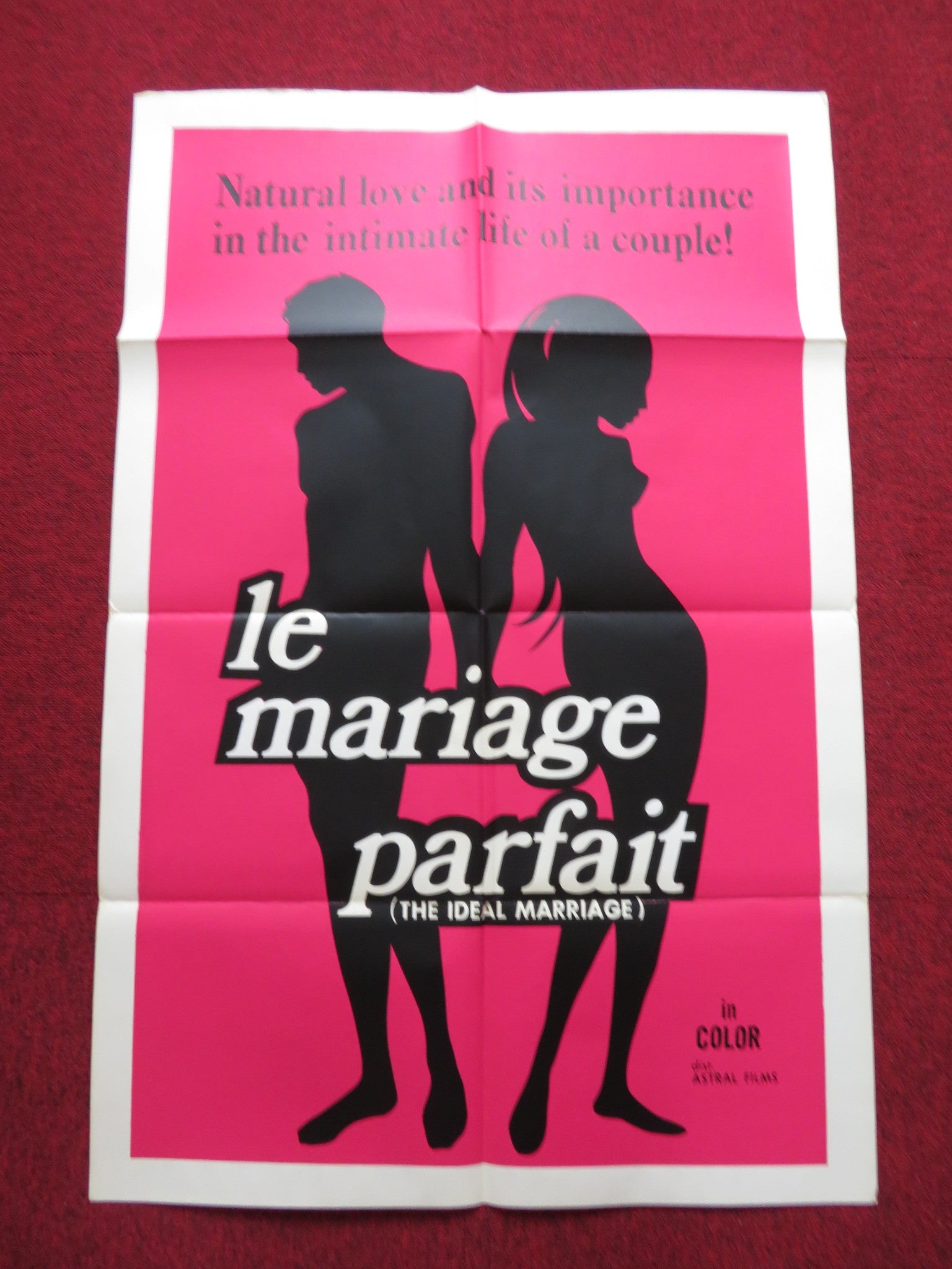 LE MARIAGE PARFAIT FOLDED US ONE SHEET POSTER FRANK NOSSACK INGRID BACK 1970 - Rendezvous Cinema