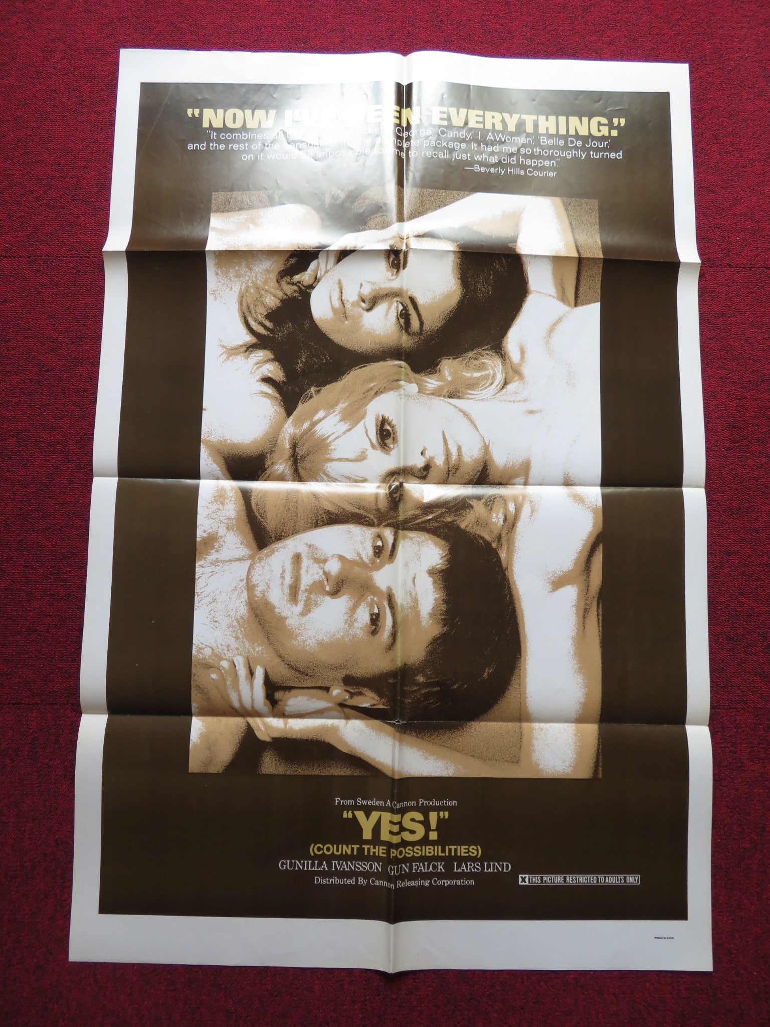 TO INGRID, MY LOVE, LISA FOLDED US ONE SHEET POSTER GUNILLA IVANSSON 1970 - Rendezvous Cinema