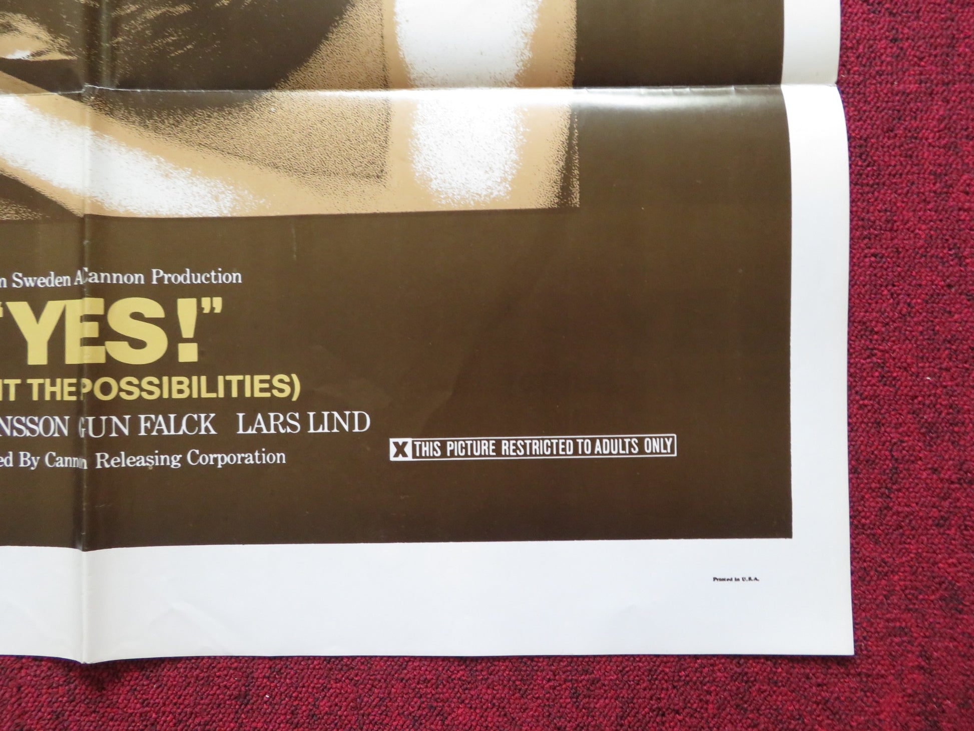 TO INGRID, MY LOVE, LISA FOLDED US ONE SHEET POSTER GUNILLA IVANSSON 1970 - Rendezvous Cinema