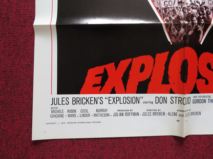 EXPLOSION FOLDED US ONE SHEET POSTER DON STROUD GORDON THOMSON 1970 - Rendezvous Cinema
