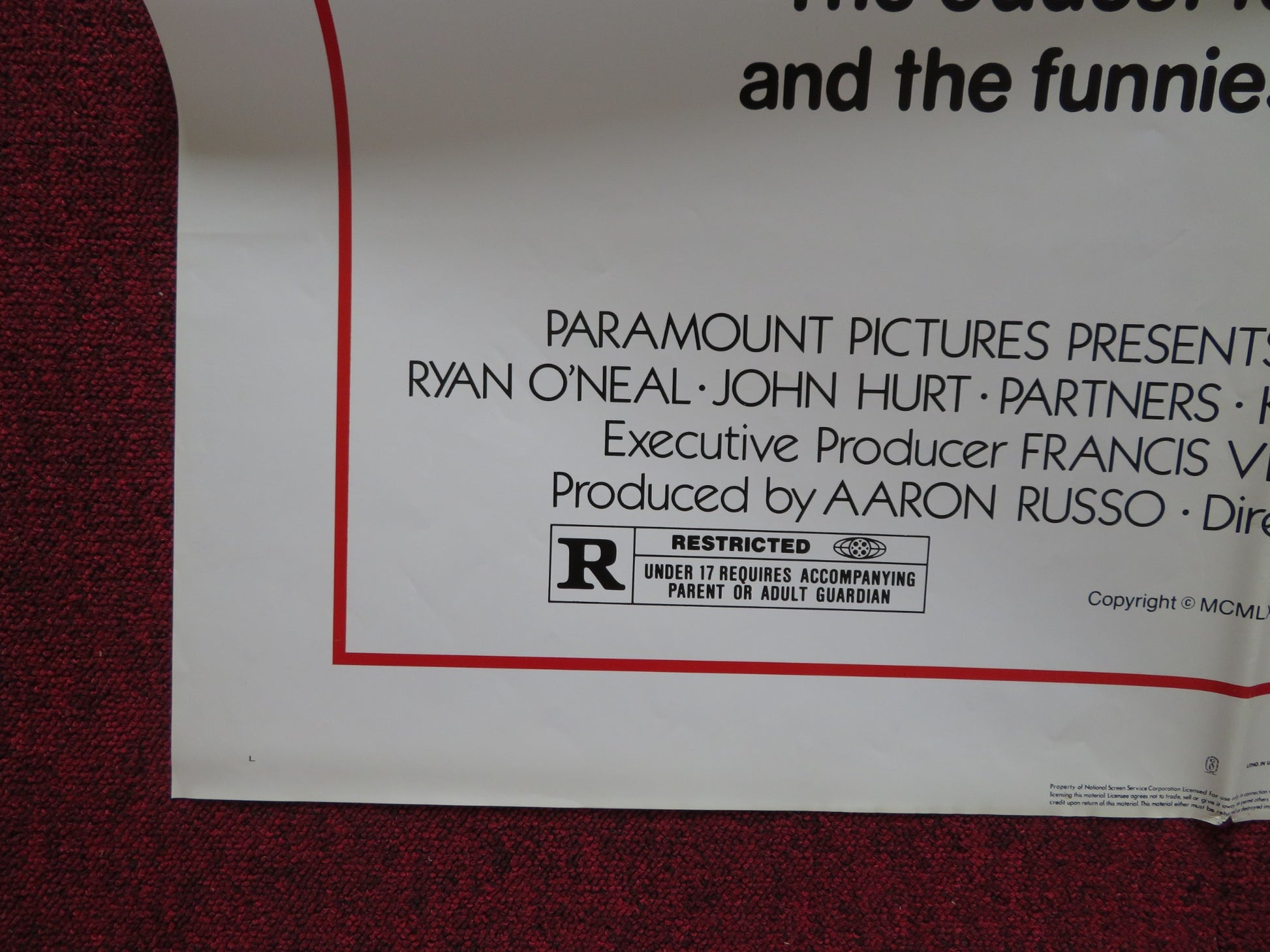 PARTNERS FOLDED US ONE SHEET POSTER RYAN O'NEAL JOHN HURT 1982 - Rendezvous Cinema