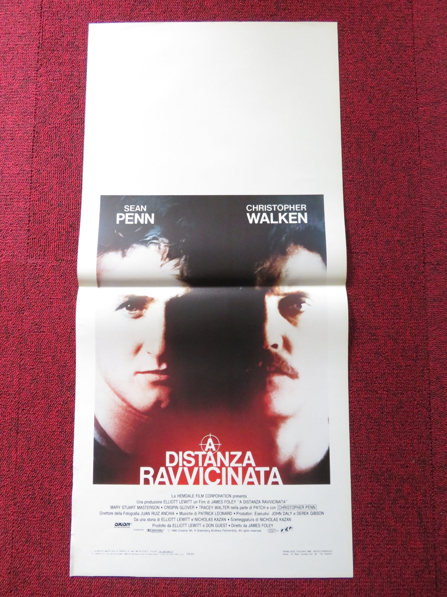 AT CLOSE RANGE ITALIAN LOCANDINA POSTER SEAN PENN CHRISTOPHER WALKEN 1986 - Rendezvous Cinema