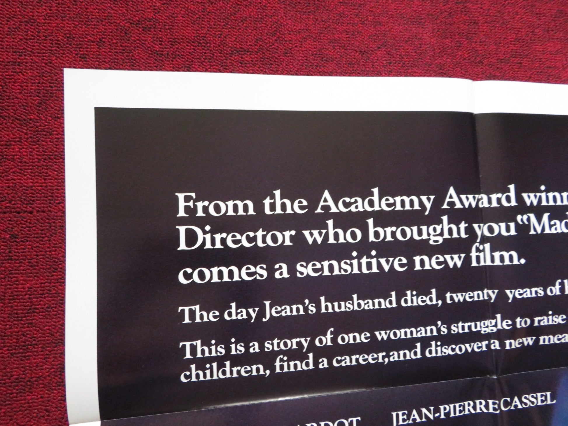 LA VIE CONTINUE FOLDED US ONE SHEET POSTER ANNIE GIRARDOT JEAN-PIERRE CASSEL '82 - Rendezvous Cinema