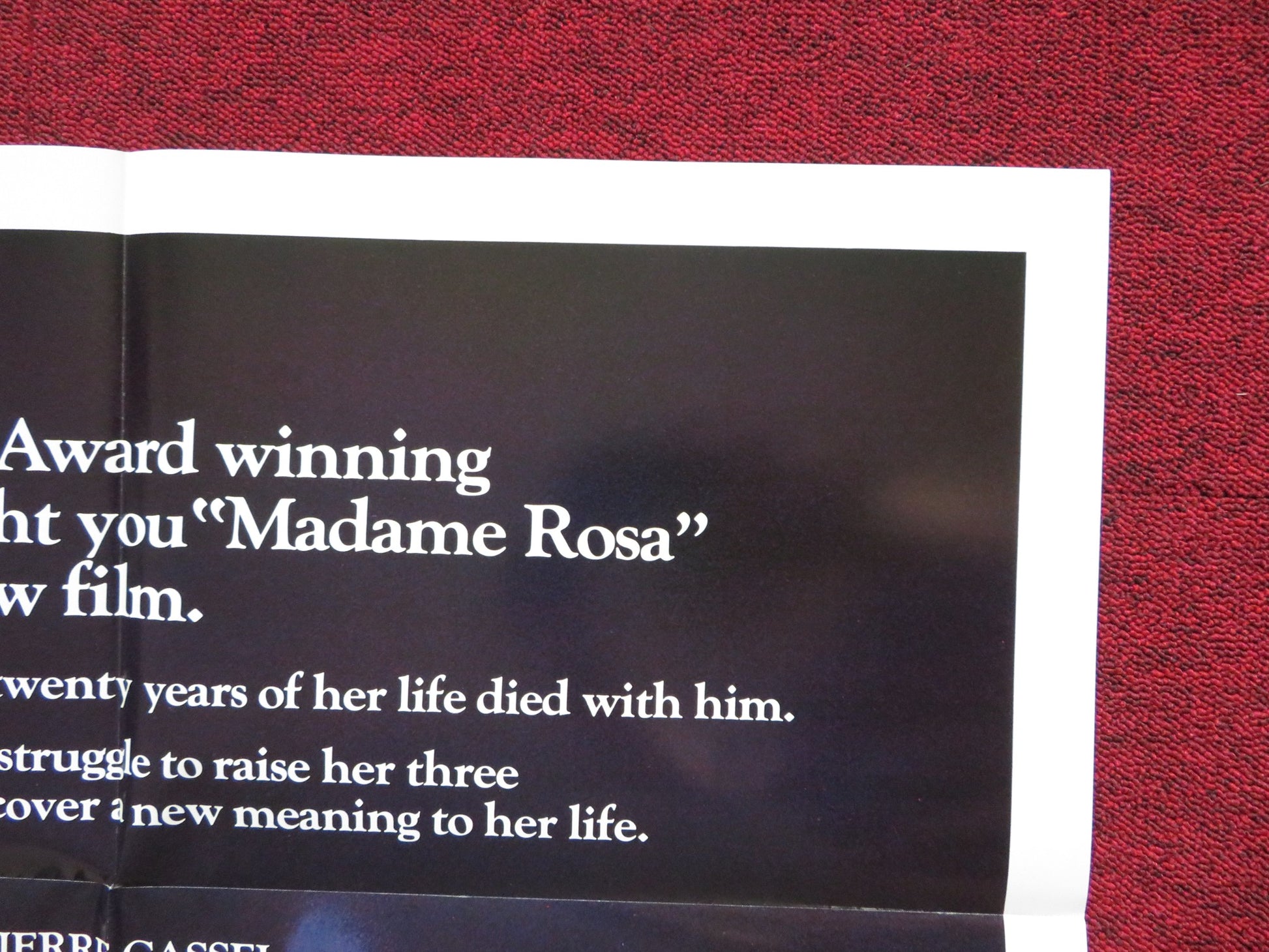 LA VIE CONTINUE FOLDED US ONE SHEET POSTER ANNIE GIRARDOT JEAN-PIERRE CASSEL '82 - Rendezvous Cinema