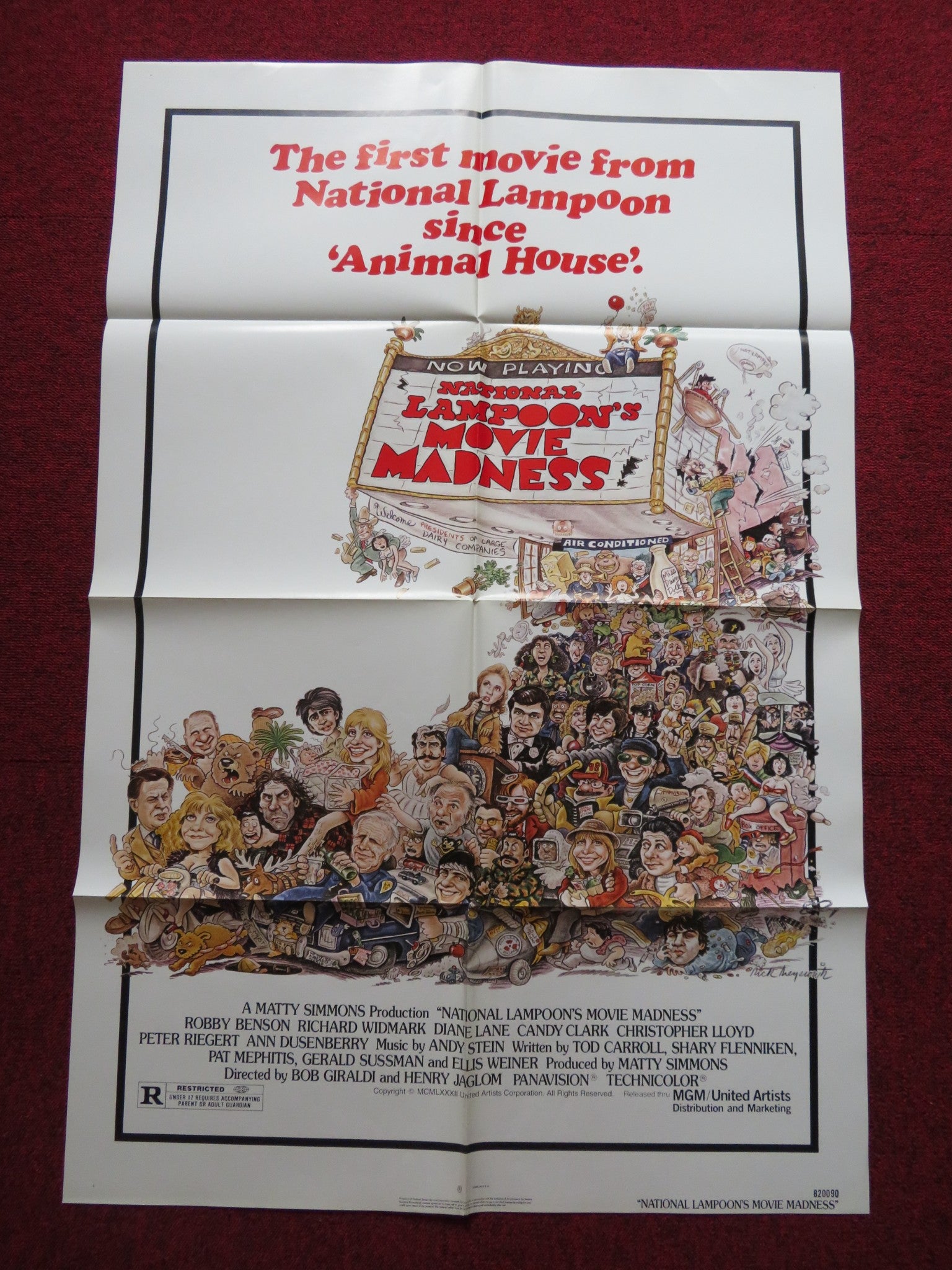 NATIONAL LAMPOON'S MOVIE MADNESS FOLDED US ONE SHEET POSTER PETER RIEGERT 1982 - Rendezvous Cinema