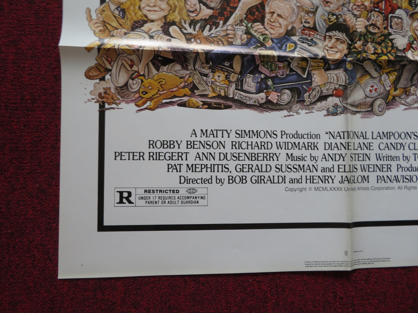 NATIONAL LAMPOON'S MOVIE MADNESS FOLDED US ONE SHEET POSTER PETER RIEGERT 1982 - Rendezvous Cinema