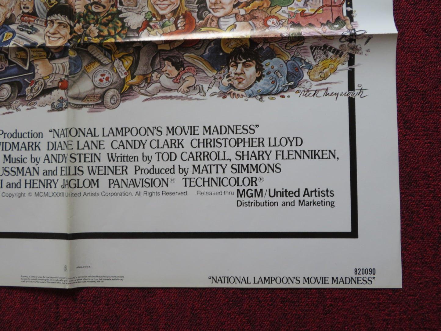 NATIONAL LAMPOON'S MOVIE MADNESS FOLDED US ONE SHEET POSTER PETER RIEGERT 1982 - Rendezvous Cinema