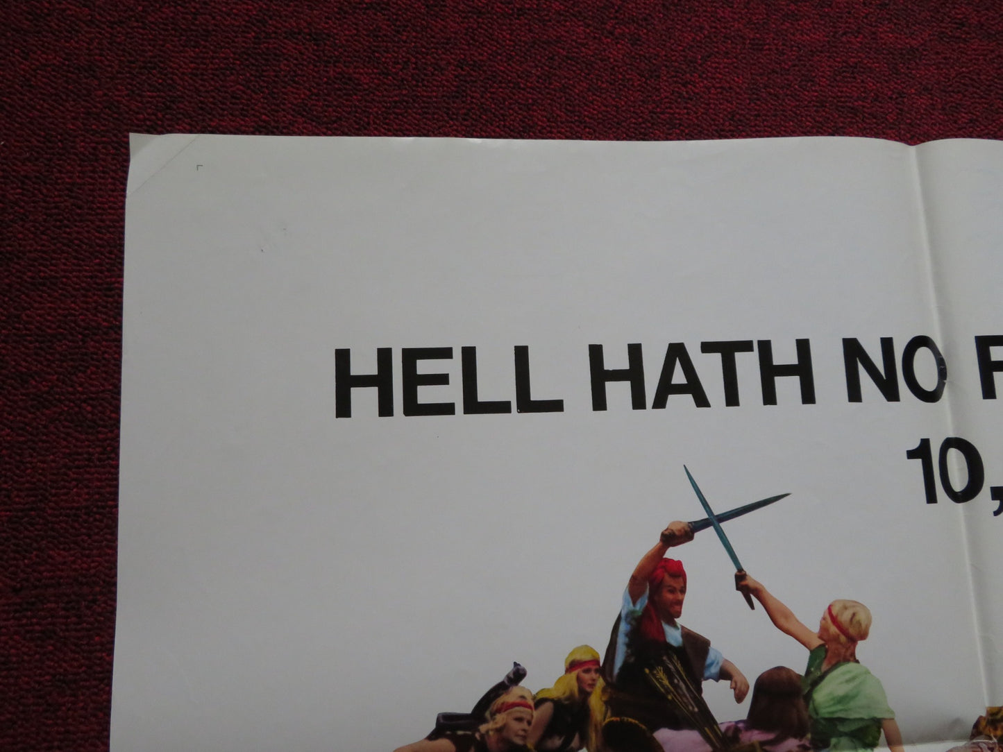 BATTLE OF THE AMAZONS FOLDED US ONE SHEET POSTER LINCOLN TATE LUCRETIA LOVE 1973 - Rendezvous Cinema