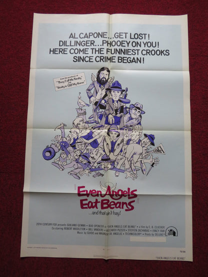 EVEN ANGELS EAT BEANS FOLDED US ONE SHEET POSTER GIULIANO GEMMA BUD SPENCER 1973 - Rendezvous Cinema