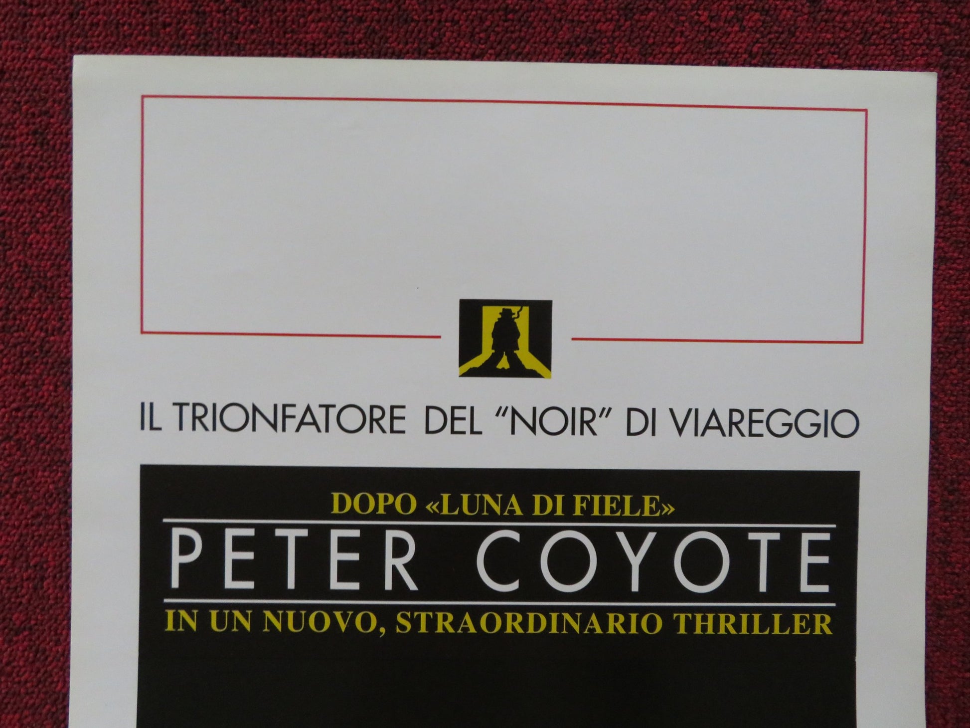 ARTE MORTALE ITALIAN LOCANDINA POSTER PETER COYOTE TCHEKY KARYO 1993 - Rendezvous Cinema
