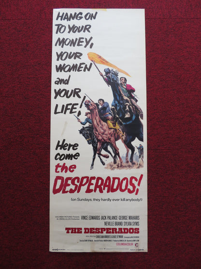 THE DESPERADOS US INSERT (14"x 36") POSTER JACK PALANCE VINCE EDWARDS 1969 - Rendezvous Cinema