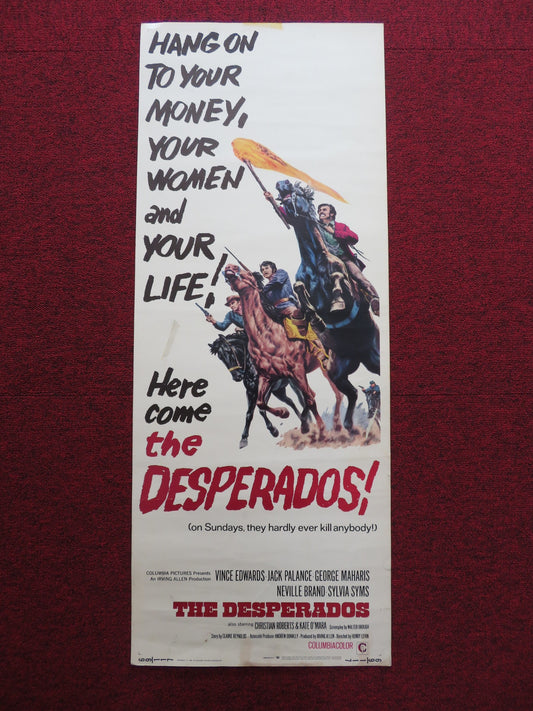 THE DESPERADOS US INSERT (14"x 36") POSTER JACK PALANCE VINCE EDWARDS 1969 - Rendezvous Cinema