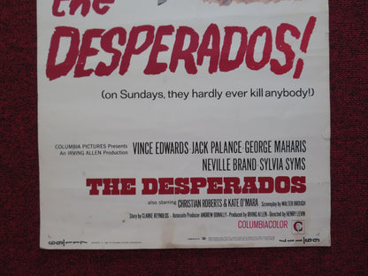 THE DESPERADOS US INSERT (14"x 36") POSTER JACK PALANCE VINCE EDWARDS 1969 - Rendezvous Cinema