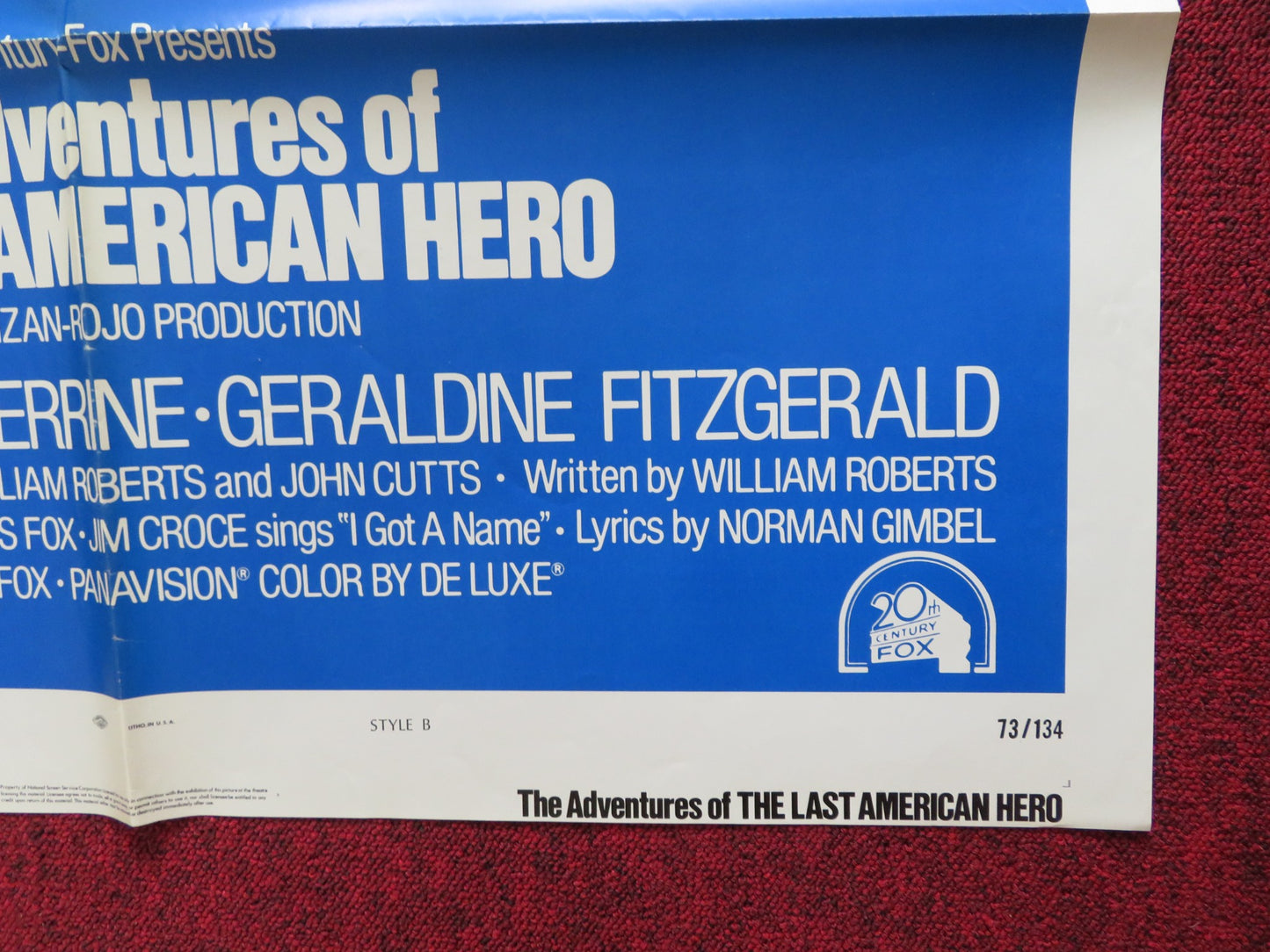 THE LAST AMERICAN HERO - STYLE B FOLDED US ONE SHEET POSTER JEFF BRIDGES 1973 - Rendezvous Cinema