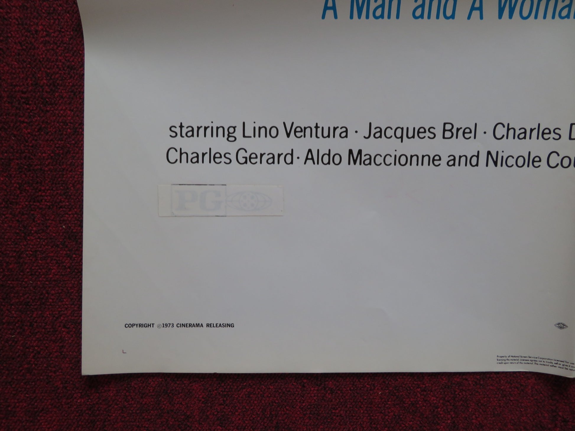 MONEY MONEY MONEY FOLDED US ONE SHEET POSTER LINO VENTURA JACQUES BREL 1973 - Rendezvous Cinema