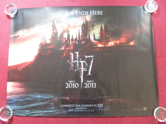 HARRY POTTER AND THE DEATHLY HALLOWS PT 1 PT 2 UK QUAD ROLLED POSTER 2010