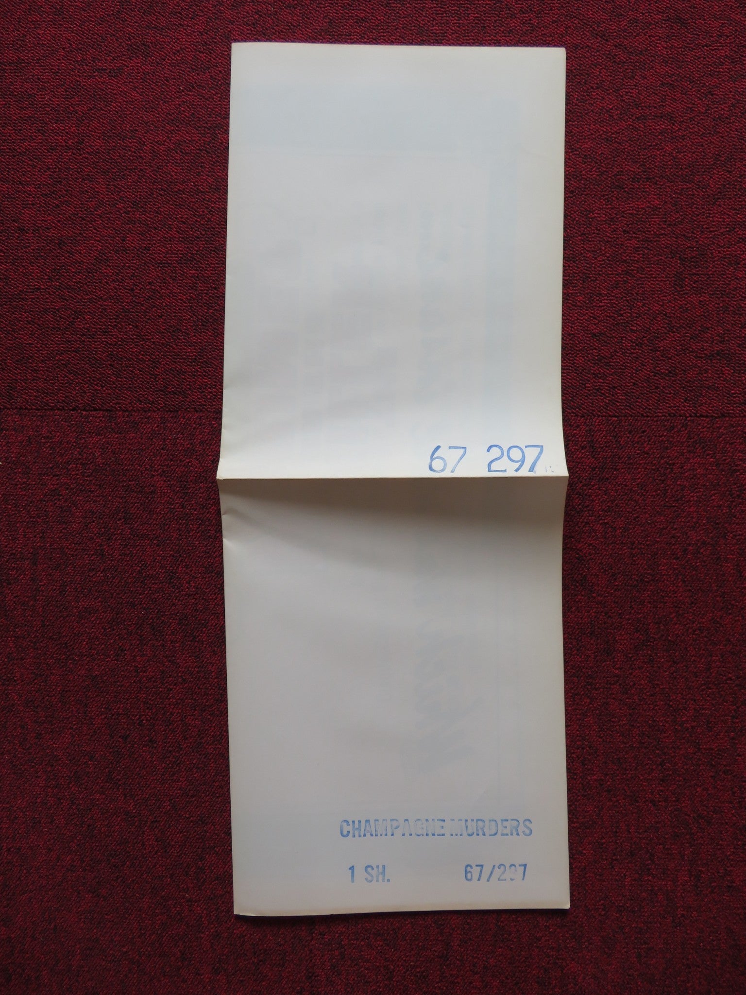 THE CHAMPAGNE MURDERS FOLDED US ONE SHEET POSTER ANTHONY PERKINS M. RONET 1967 - Rendezvous Cinema