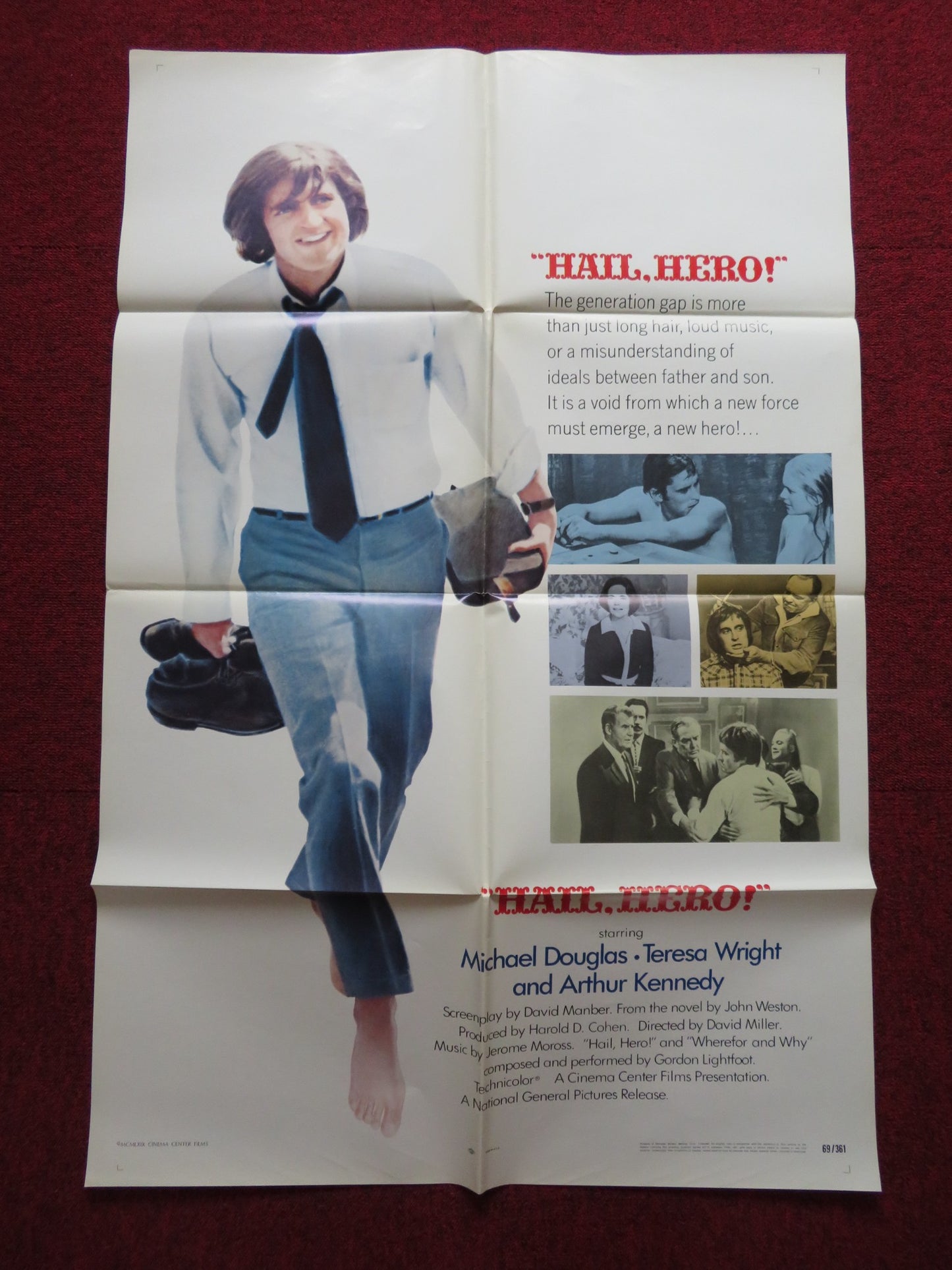 HAIL, HERO FOLDED US ONE SHEET POSTER ARTHUR KENNEDY TERESA WRIGHT 1969 - Rendezvous Cinema