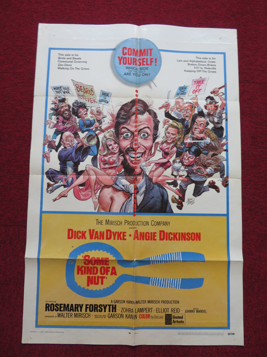 SOME KIND OF A NUT FOLDED US ONE SHEET POSTER DICK VAN DYKE ANGIE DICKINSON 1969 - Rendezvous Cinema