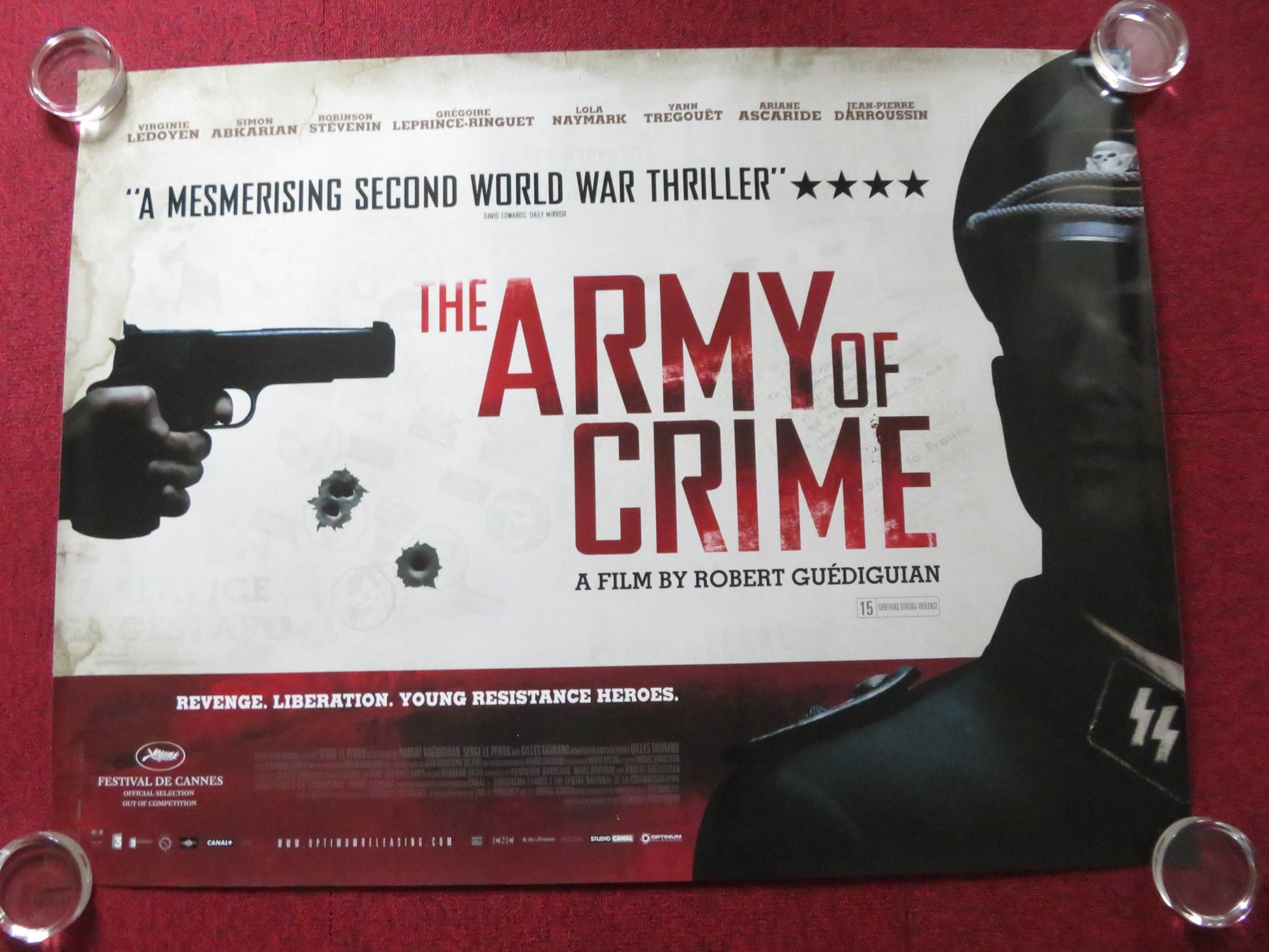 ARMY OF CRIME UK QUAD ROLLED POSTER SIMON ABKARIAN 2009 - Rendezvous Cinema