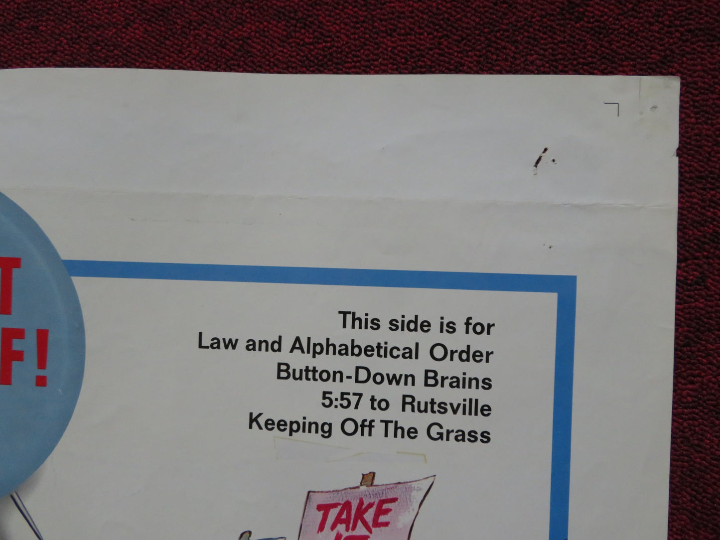 SOME KIND OF A NUT FOLDED US ONE SHEET POSTER DICK VAN DYKE ANGIE DICKINSON 1969 - Rendezvous Cinema